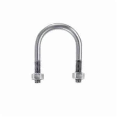 Chicago Hardware Round U-Bolt, 3/8", 1-1/2 in Wd, 2-1/2 in Ht, Plain Stainless Steel 50480 5